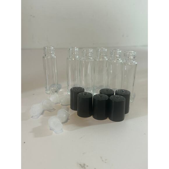 Clear 1/3 oz roll-on bottles set of 6 New essential oils - Picture 1 of 4